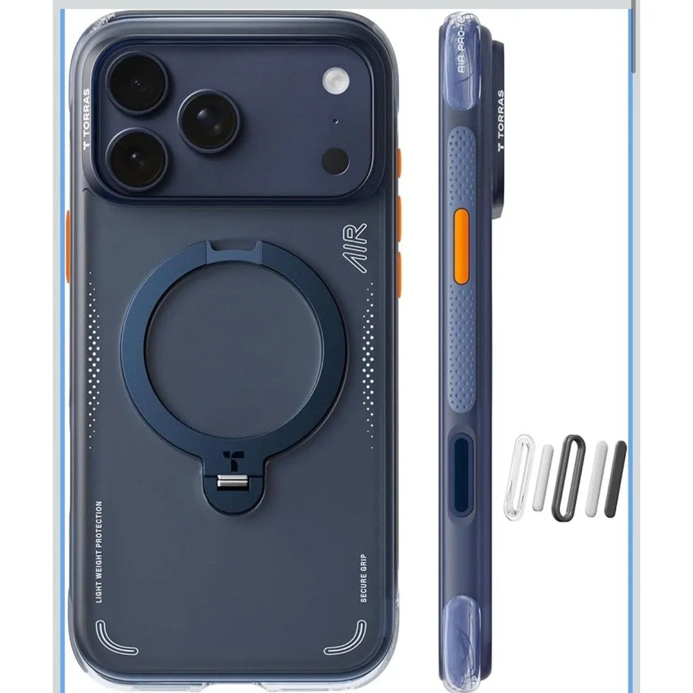 TORRAS Ostand Q3 Air‎ for iPhone 17 Pro Case 6.3'' with Stronger Magnetic Stand